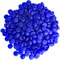 Flat Marbles Vase Filler - 3 Lb (315 pcs) Cobalt Glass Pebbles Vases - Clear Glass Stones for Vases - Flat Glass Marble for Craft and Home décor - Aquarium Glass Marble Filler